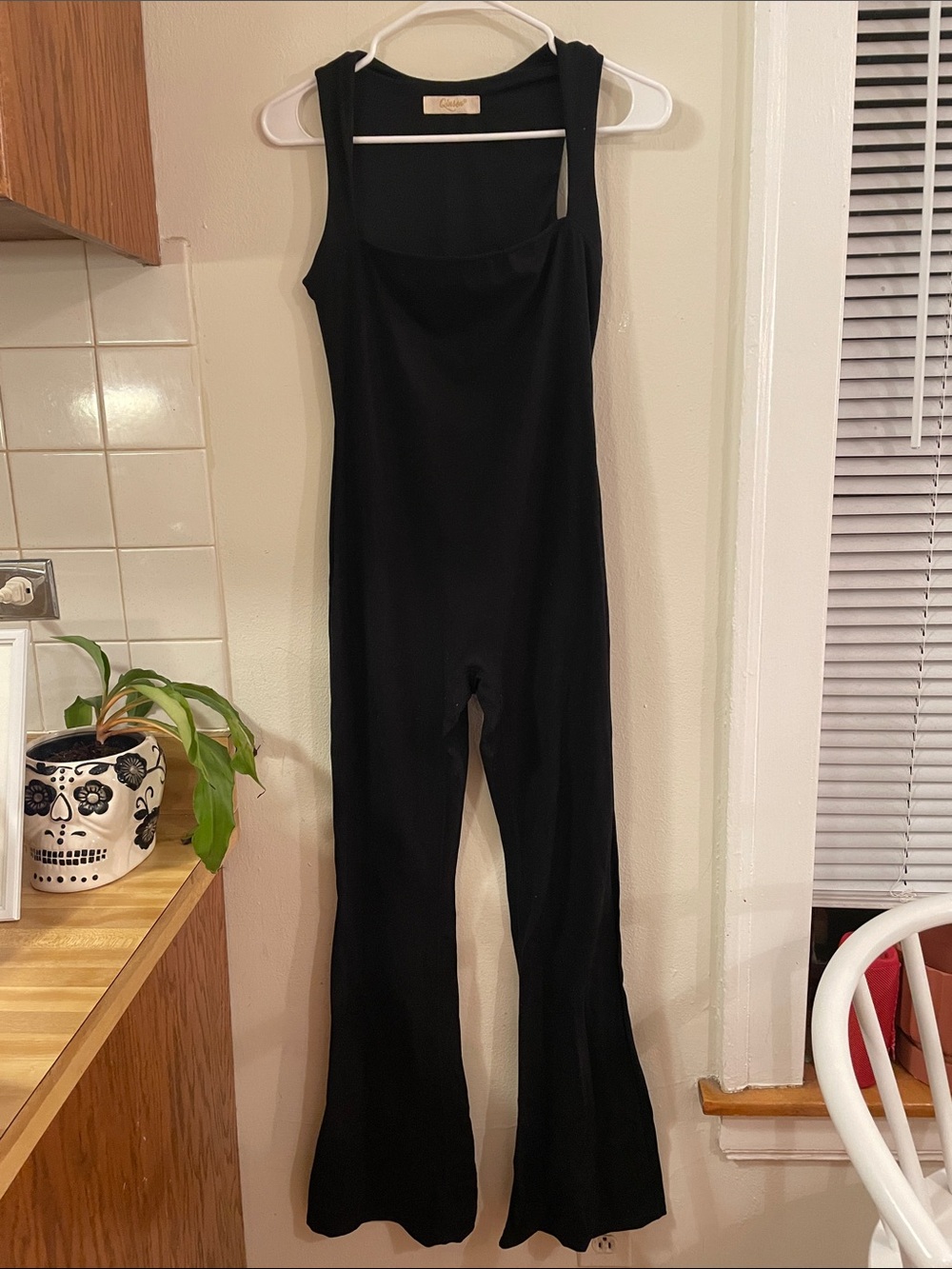 Black Wide-Leg Jumpsuit - Qinsen